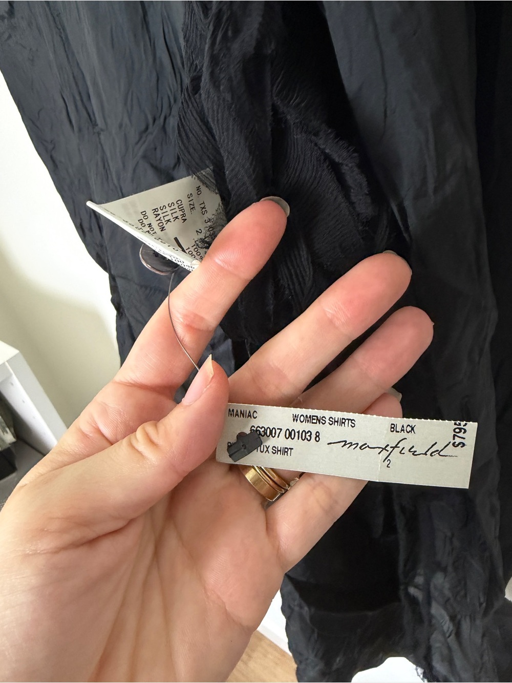 Ifsixwasnine Ripped Tuxedo Shirt w tag - Picture 6 of 6
